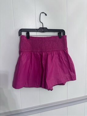 TCEC High-Waist Fuchsia Flared Skort Shorts